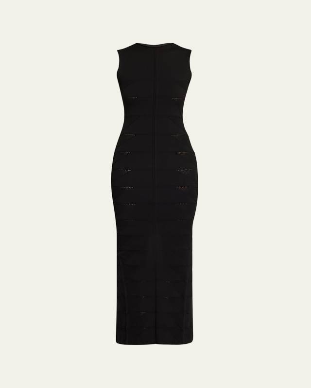 Motivo Geometric Cut Out Knit Tank Dress